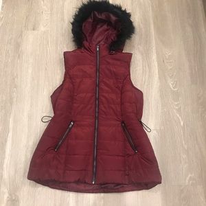 Maurices • Black Faux Fur Puffer Vest